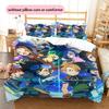 Digimon CharactersPattern Bedding Quilt Set  Home Decoration  Gift (1 * Duvet Cover + 2 * Pillowcase  Without Core)
