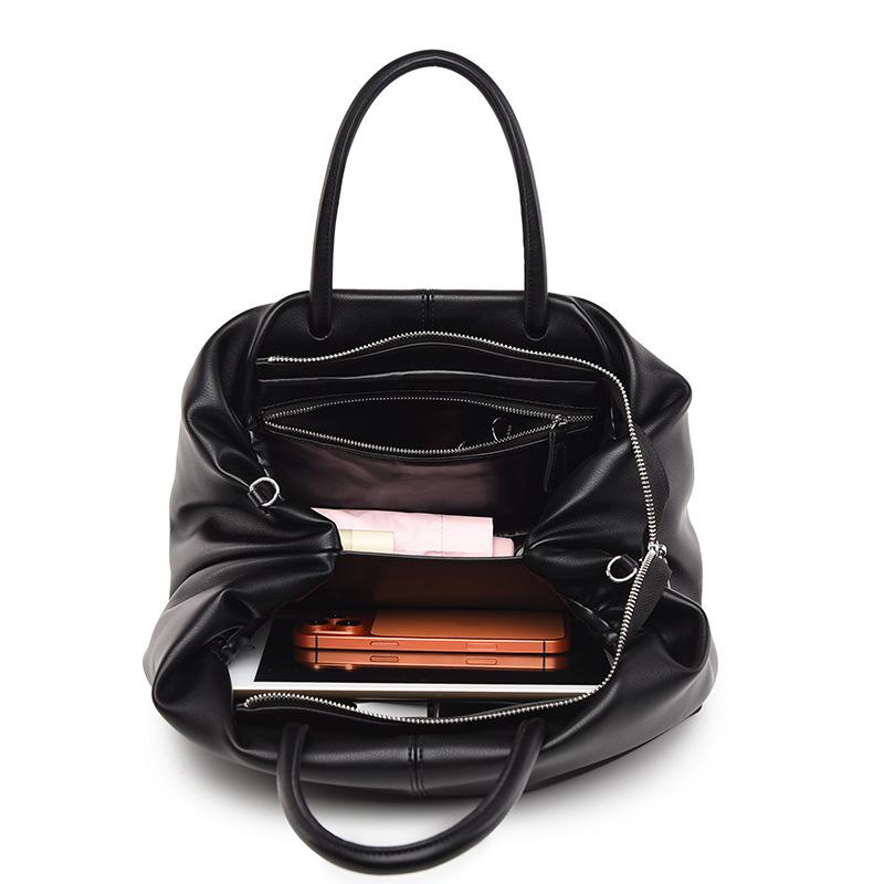 Fashionable Soft Leather Handbag, Simple Large-capacity Commuter Tote Bag, Cloud Bag