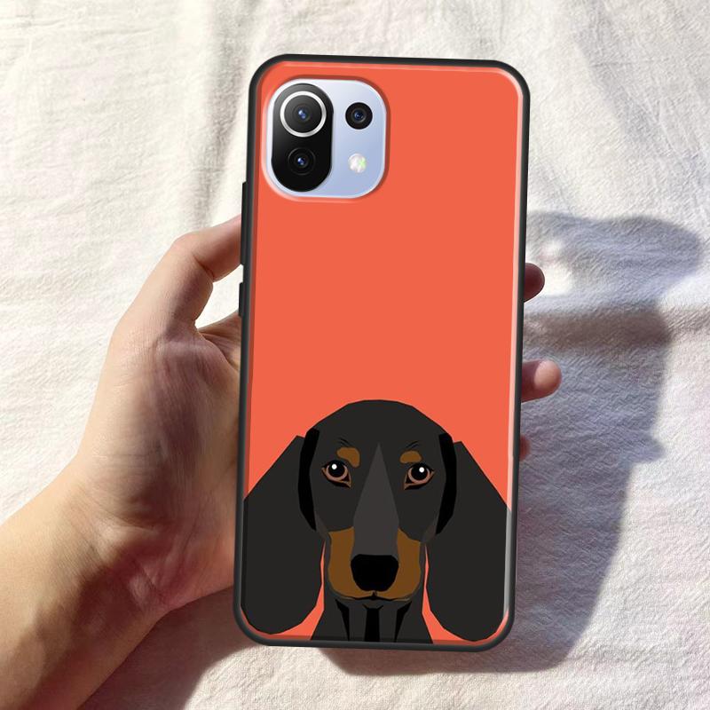 Cartoon Dachshund Sausage Dog For POCO F5 F3 F4 X4 GT M5s X3 X5 Pro Phone Case For Xiaomi 12T 11T Pro 12 X 13 Lite Cover