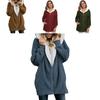 Cozy Women Ladies Warm Teddy Bear Fluffy Coat Hooded Faux Fleece Jacket Outwear For Ultimate Comfort