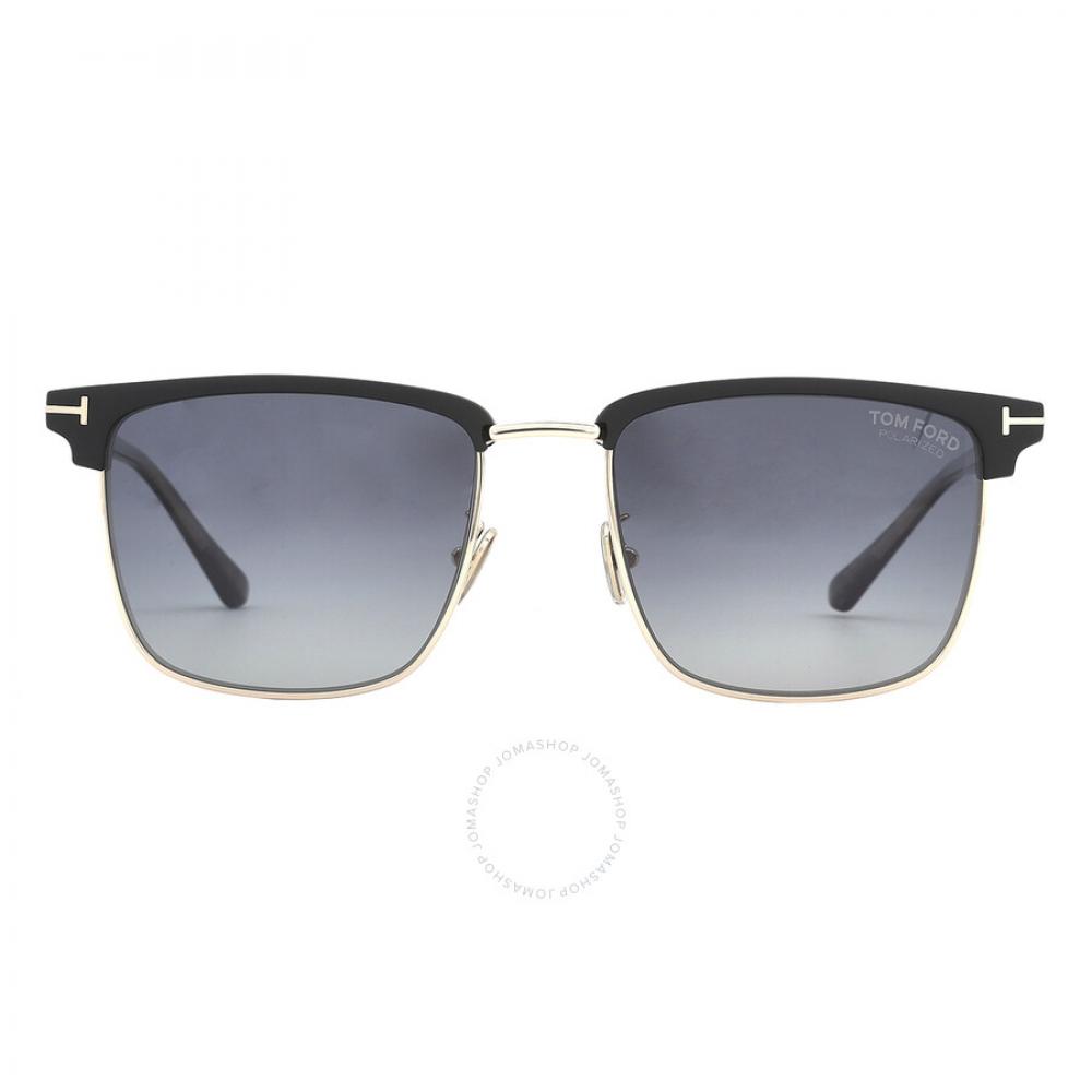 

Tom Ford Hudson Поляризованные дымчатые квадратные мужские солнцезащитные очки с градиентом FT0997 H 02D 55