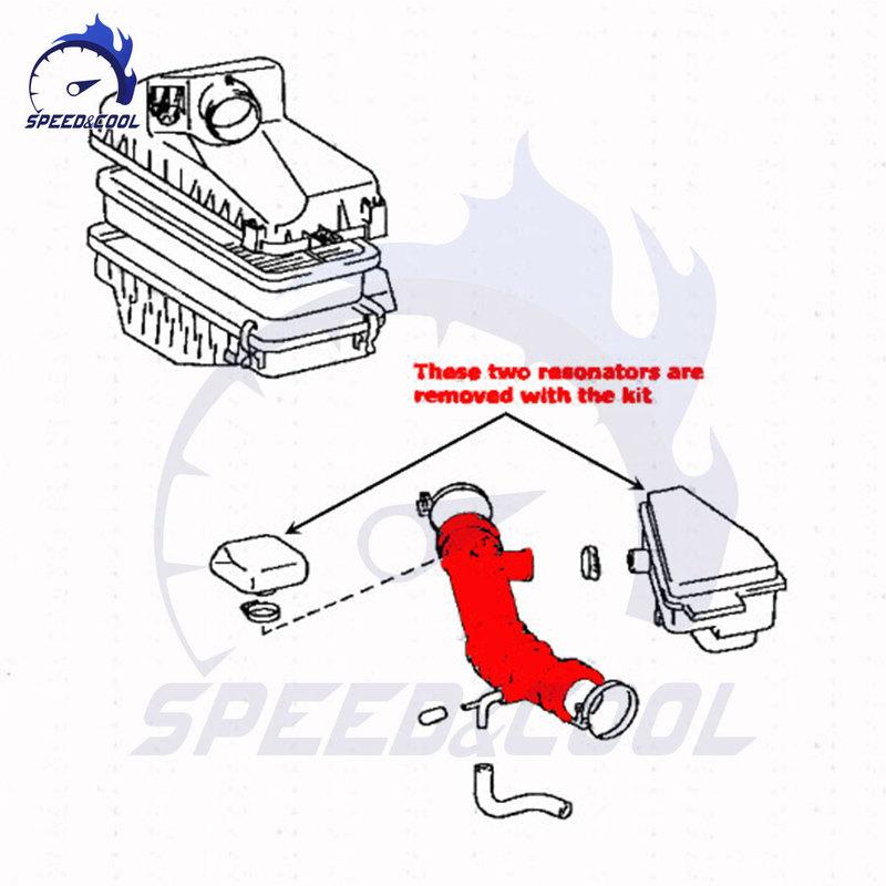 SPEED&COOL For 1989-1993 Toyota MR2 MK2 Rev1-2 2.0 Non-Turbo 3SGE Engine Silicone Intake Inlet Induction Tube Pipe Hose