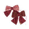 Red Plaid Bow Ribbon Hairpin Ladies Sweet Temperament Hair Clip New Year Party Princess Headdress Fashion Hair Accessories Gifts