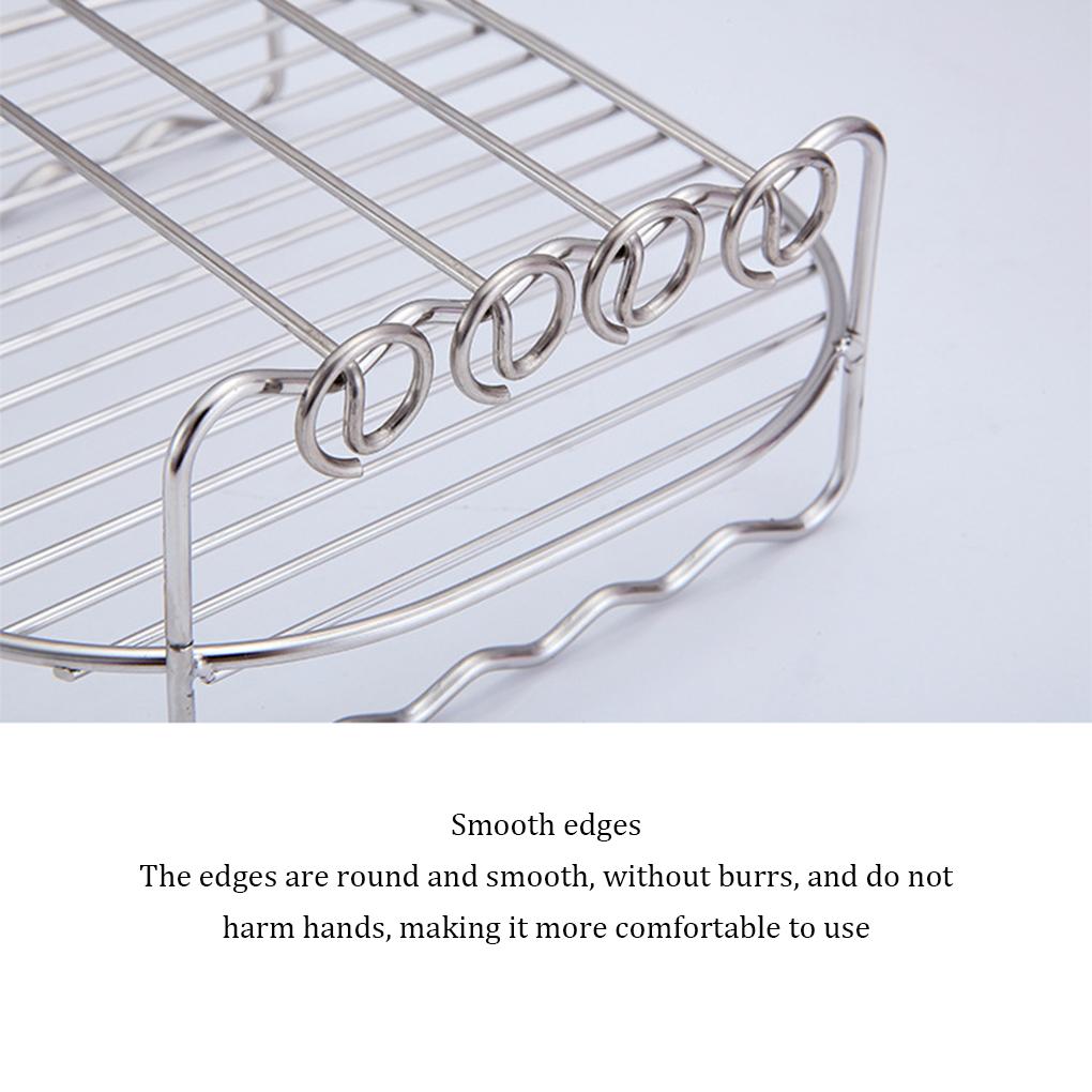 Wide Application Air Fryer Double Layer Rack Safe And Reliable Multipurpose High Temperature As Shown 6 Inches