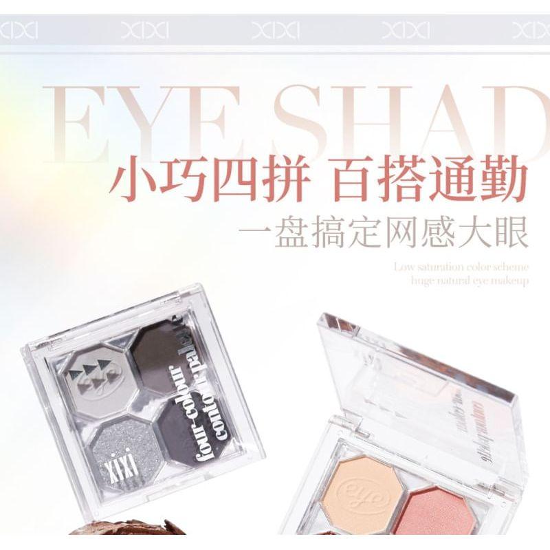 xixi - Inspirational 4 Colors Eyeshadow - 1# Peach Cone