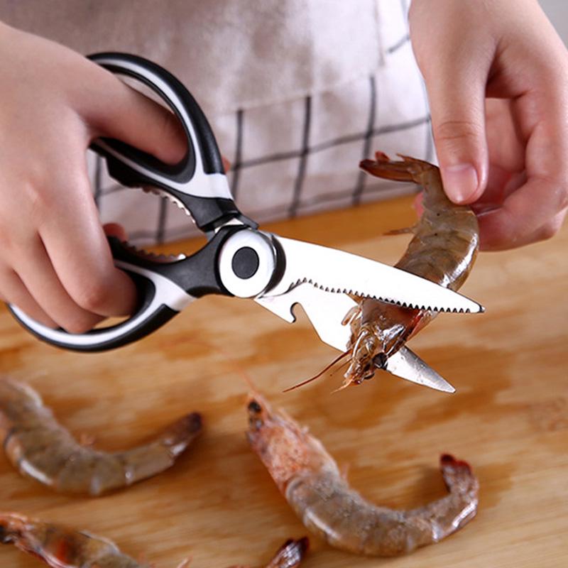 Multifunction Kitchen Scissors with Shell Stainless Steel Poultry Chicken Bone Cutter Meat Shear