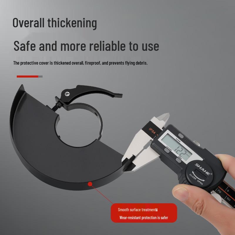 Protezione antipolvere a sgancio rapido per smerigliatrice angolare per dischi da taglio da 100/115 mm