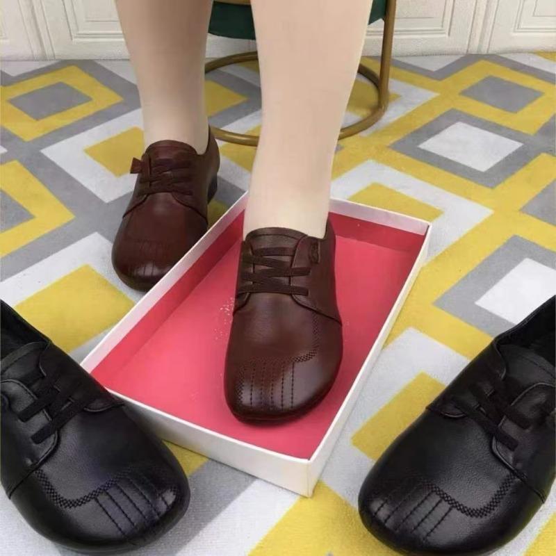 New Style Soft Leather Shoes - Versatile Casual Women's Shoes with Anti-slip Sole, Single Shoe