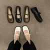 Mary Jane women's shoes 2025 new summer French platform loafers versatile single shoes British style square head small leather shoes