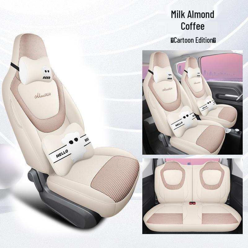 Wuling Mini Cartoon Car Seat Cover, 24W Full Coverage, All-Season Universal Cushion