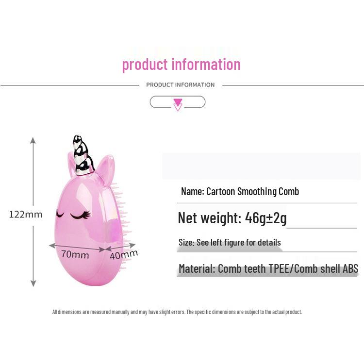 Unicorn Hair Comb Kids Cartoon Massage Brush - Exclusive Design Available Now!