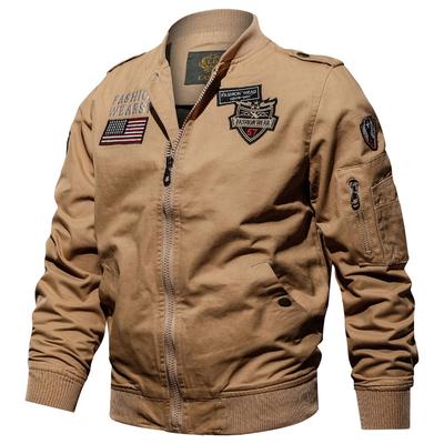 Veste tactique hommes automne printemps Bomber coton manteau grande taille broderie avion pilote Cargo vestes mâle Jaqueta Masculina