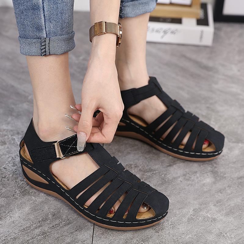 Plus Size Shoes for Women 36-43 Summer Fashion Women Platform Wedges Comfortable Non-slip Cover Toe Sandals Women Footwear