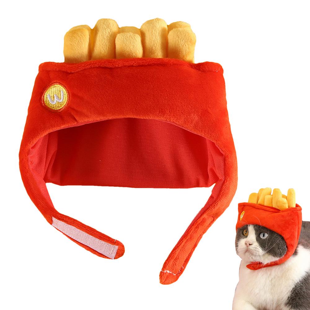 

Cat Costume Hat Halloween Dog Funny Cosplay Costume Hamburger Hats Burger-Shaped Puppy Costume Accessory Headwear For Cats Dogs