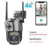 New 2K HD Waterproof EU IP Camera Wifi 4G Sim Card PTZ 4MP Dual Lens Outdoor AI Human Tracking Color Night Vision CCTV Security Camera