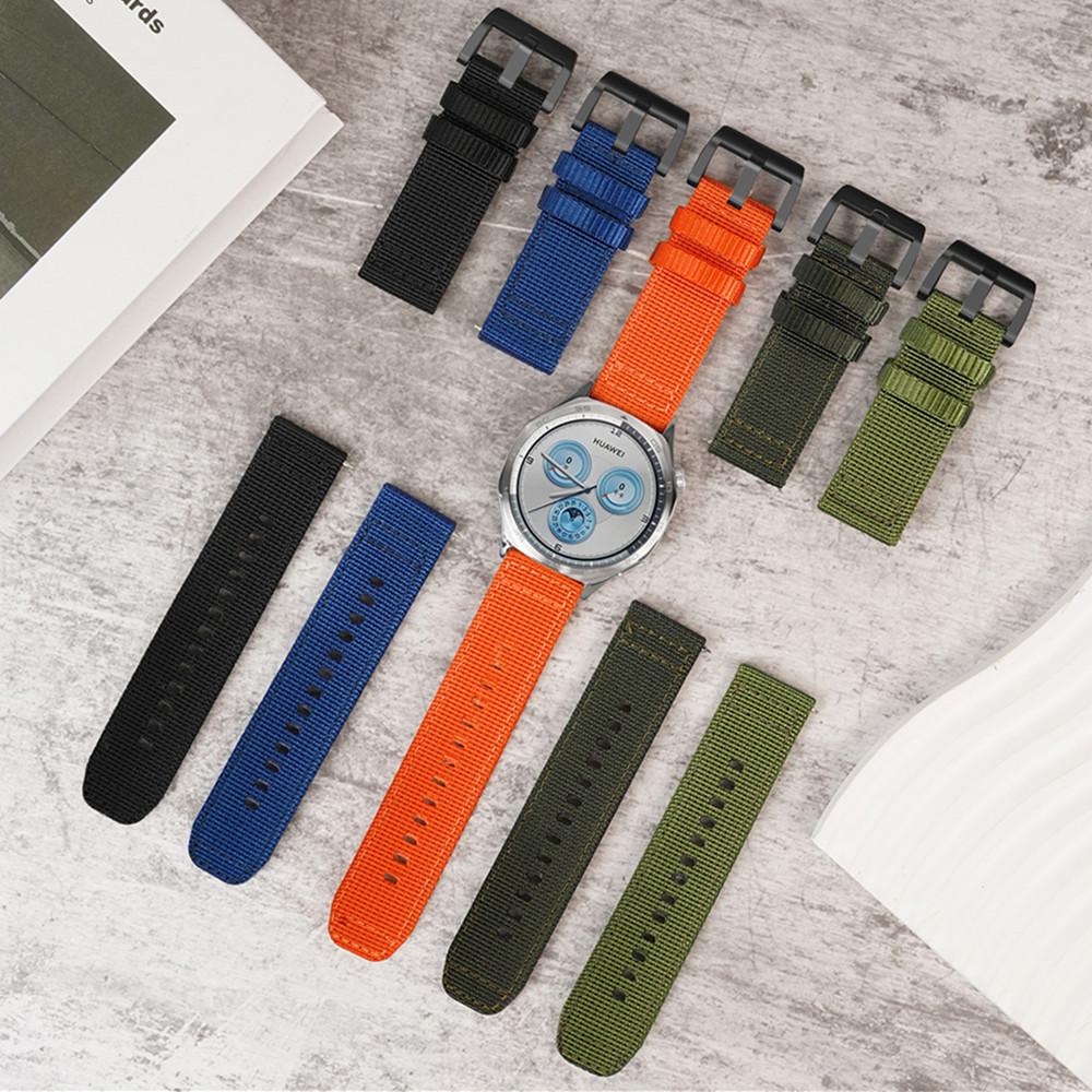 

20MM 22MM Canvas strap For Samsung Galaxy Watch 5 6 7 FE / For Huawei Watch GT4 46MM / GT5 46MM smartwatch nylon sports band bre 22mm світло-зелений колір