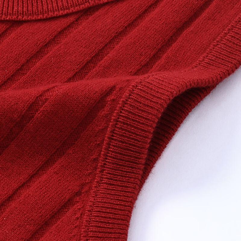 Hengyuanxiang Men's Pure Wool Round Neck Vest