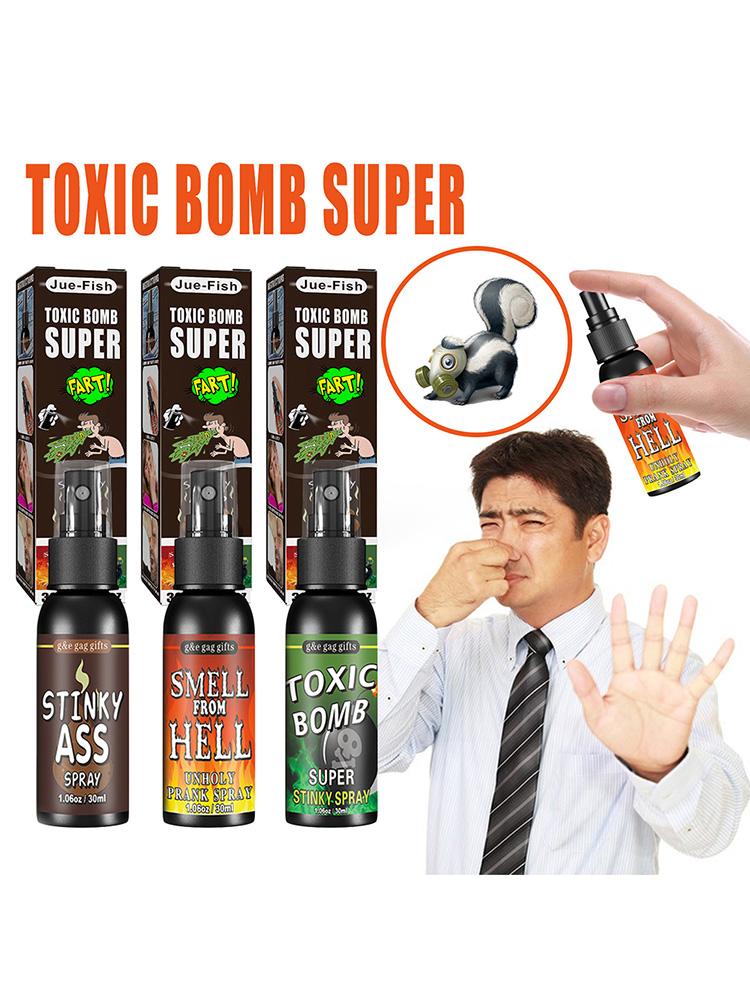 30ml Fart Spray Prank Joke Plastic Fart Gag Spray Party Supplies Spoof Odor Spray for Adults Kids Non Toxic Halloween Funny Toys
