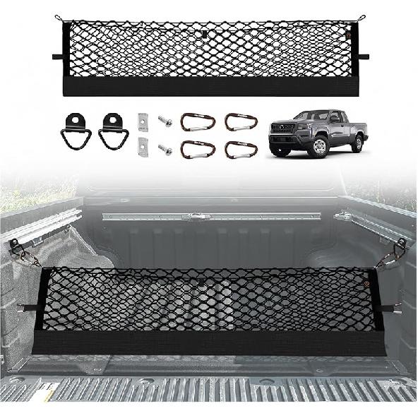 Muslogy Truck Bed Cargo Net Compatible With Honda Ridgeline 2017-2024 2025 Accessories Storage Organizer Pickup Truck Bed Envelope Style Cargo Net