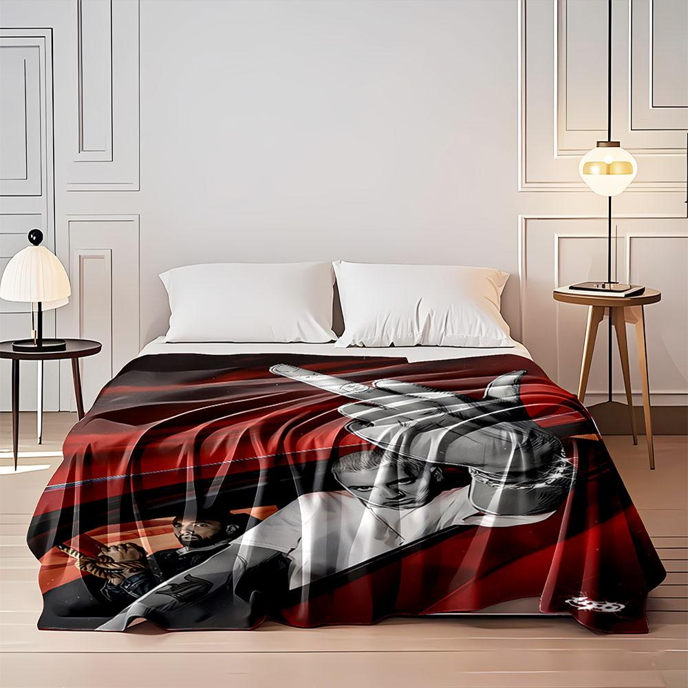 Car and Hand Illustration Blanket for all seasons blanket lunch break throw gift