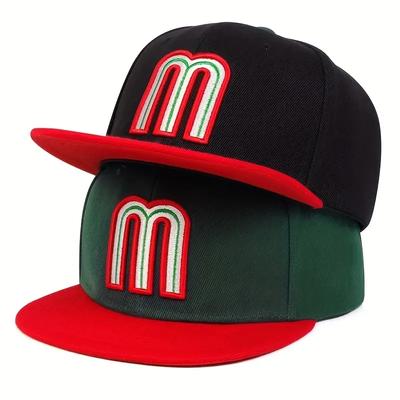 Výšivka písmena M Baseballová čepice Pánská Dámská Nastavitelná Hip Hop Čepice pro Unisex Venkovní Ležérní Čepice Bavlněné Snapback Čepice