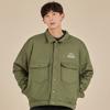 Astral Projection Signature Logo Oversized Trucker Jacket_Khaki