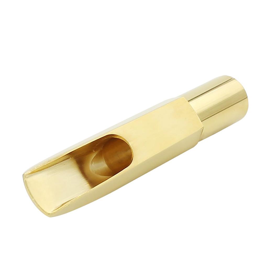 J-ouuo Alto Saxophone Mouthpiece, Gold-Colored Metal Multifunctional Saxophone Mouthpiece Kit for Practice (6C)