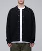 Musinsa Standard Oversized Ribbed Collared Cardigan [Black]