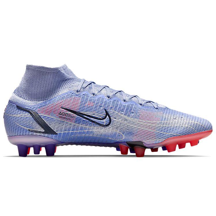Nike Kylian Mbappé X Mercurial Superfly 8 Elite AG Flames Unisex Sneakers Purple Light-Thistle Indigo-Burst DJ3973-506