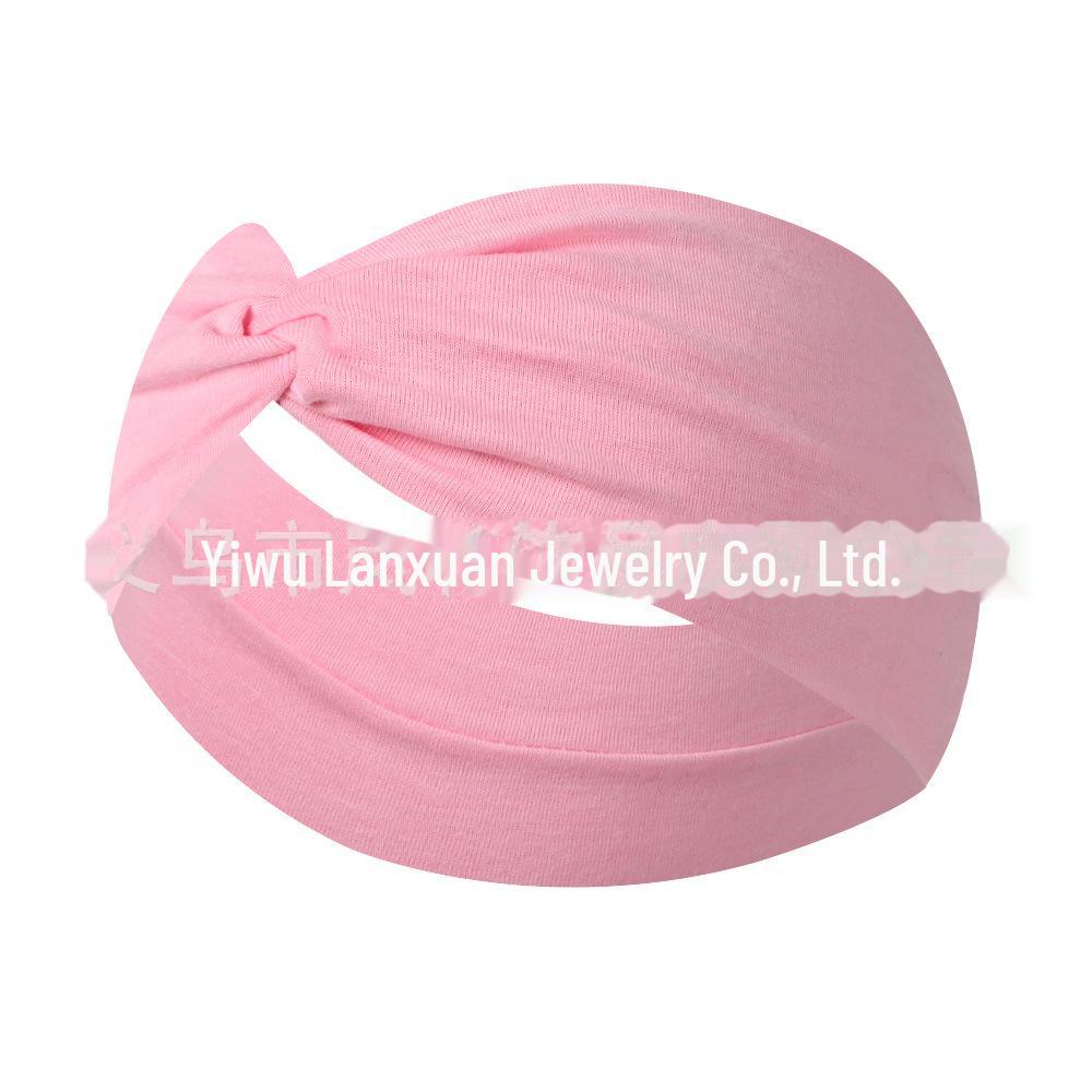 "Non-Slip Elastic Yoga Headband - Wide, Candy Colors, Sweat-Absorbent for Running & Exercise"