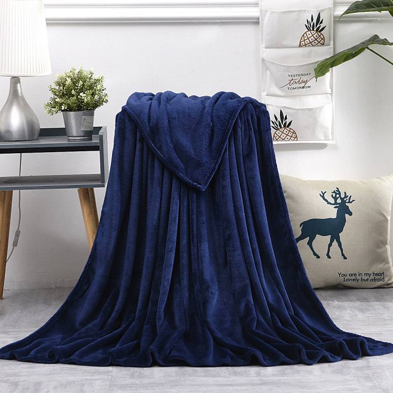 Simple Oversized Solid Color Soft Plush Blanket For Napping Sofa And Use Bedroom