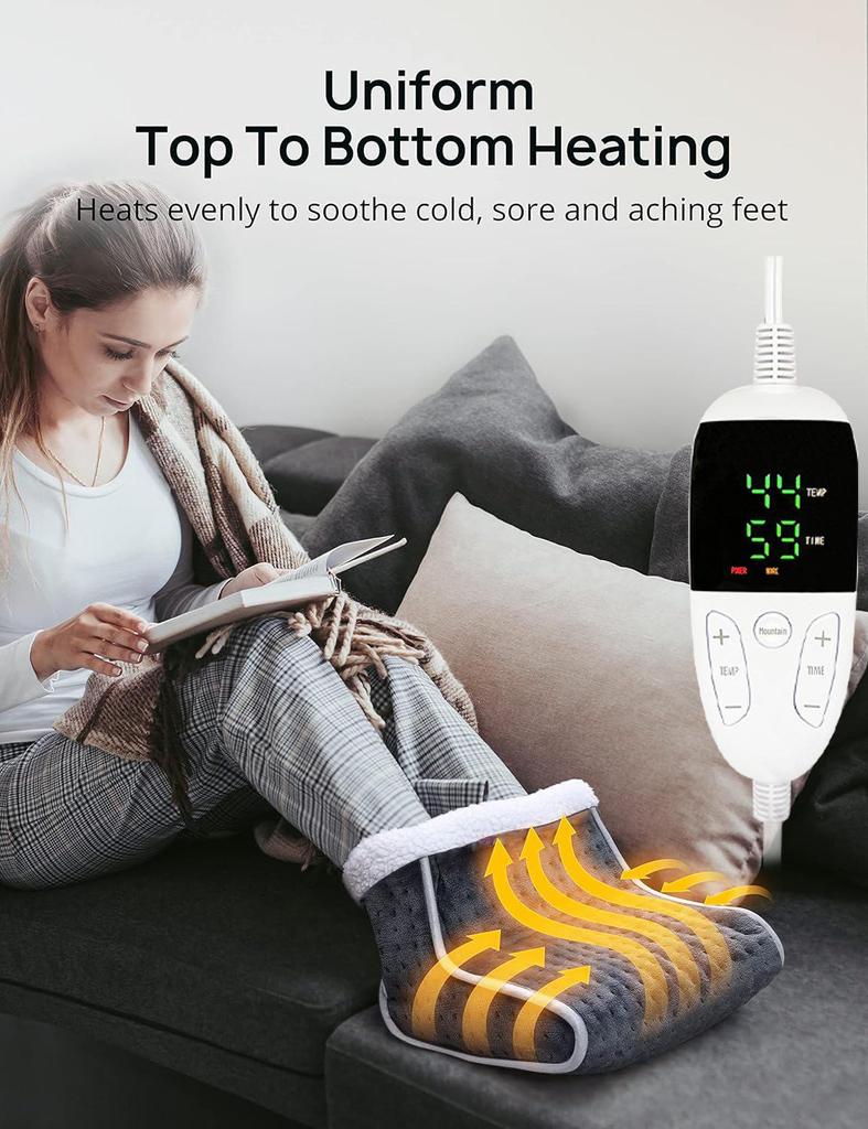 Electric Foot Warmer Boots with Constant Temperature Heating Pad for Home and Office
