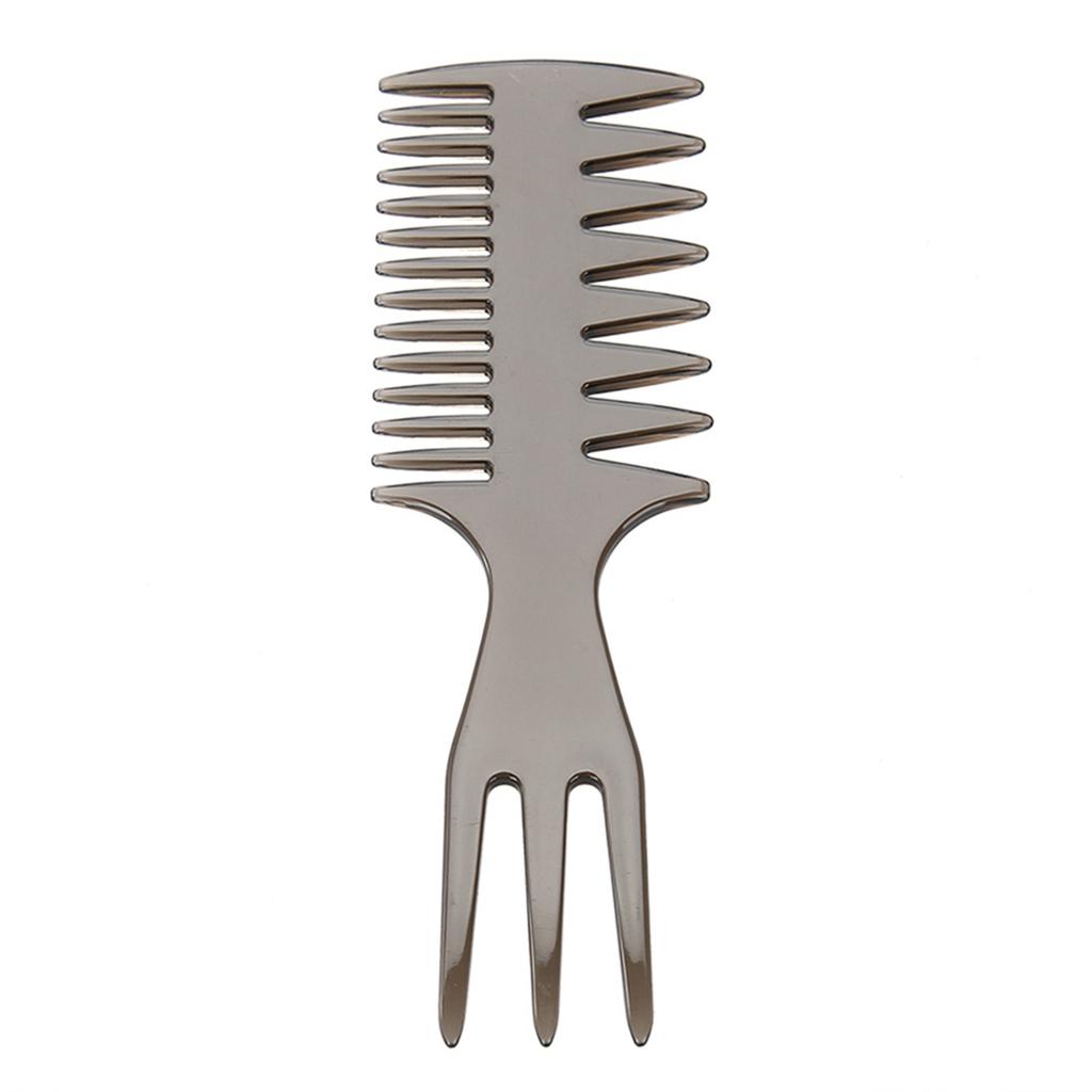 Men Hairdressing Tool Comb Hair Straightening Curling Oil Hair Styling (Fork Comb)