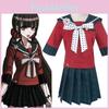Authentic Danganronpa Harukawa Maki School Uniform Cosplay Costume Jacket Skirt Set Outfit For Women
