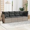 VidaXL Garden Lounge Set with Cushions 4 Pcs, Sofas with Adjustable Feet, Outdoor Furniture Set Patio Terrace, 3249071