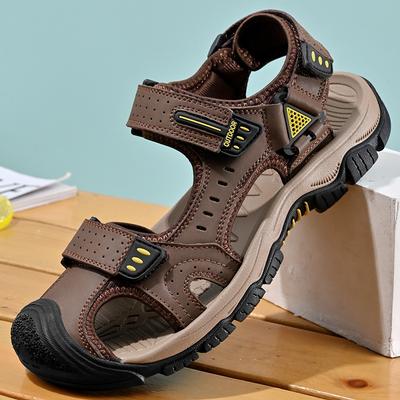 Sommer Baotou Herren Sandalen Outdoor Sportarten Antikollisions Herrenschuhe Weichgummi Leichte Wanderschuhe Flache Schwarze Flip-Flops