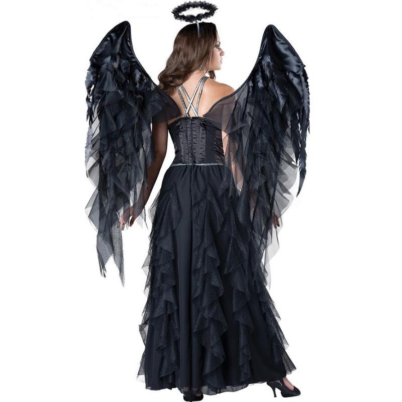 L Large Halloween Dark Angel Costume Female Demon Witch Costume Stage Performance Costume