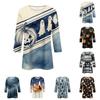 Women's Halloween Print Casual Round Neck -Quarter Sleeve for Holiday Party