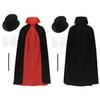 Boys Girls Kids Magician Role Play Costume Cape Top Hat Magic Halloween Fancy Dress Up Set