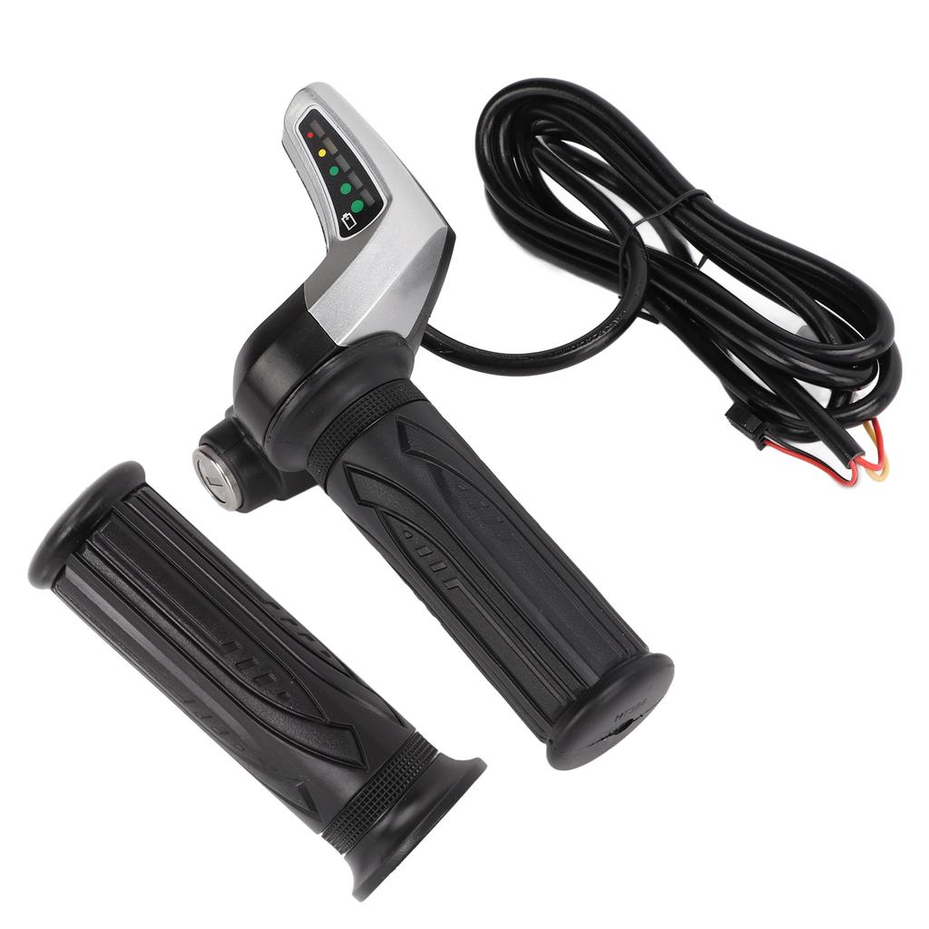 1 Pair Electric Bike Throttle Grip Universal Electric Scooter Wire Twist Throttle Grip with LED