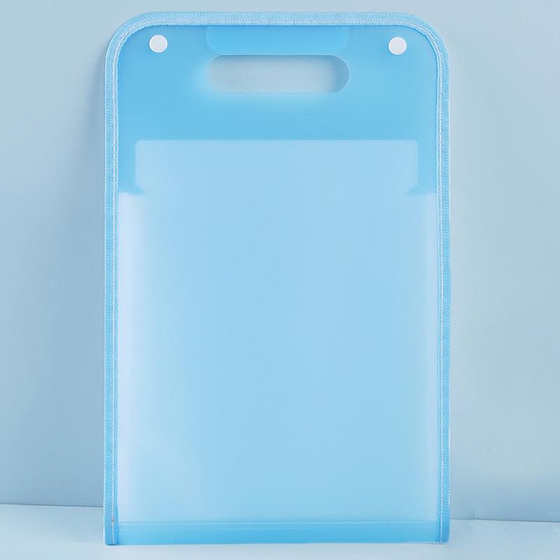 New Portable 13Grids A4 Document Bag Large Capacity Transparent PP Vertical Organ Box Office Paper Storage Organizer Bag
