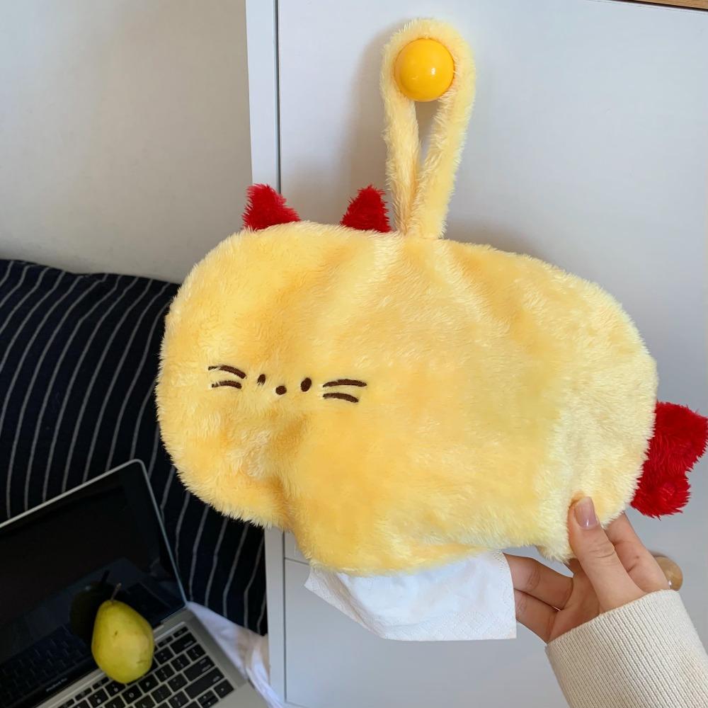 

1pcs Soft Touch Fried Shrimp Tissue Box Hanging Type Fuzzy Tissue Holder Paper Towel Holder Car