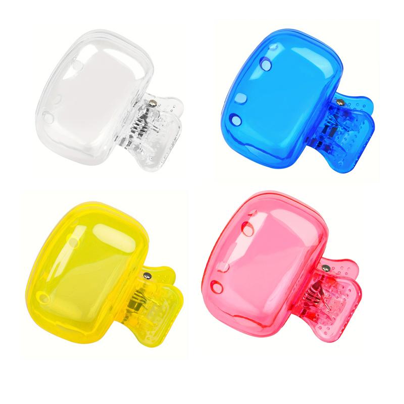 4pcs Travel Portable Essential Toothbrush Heads Cover Protective Holder Health Germproof Toothbrush Storage Clip Bathroom Tools