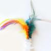 Interactive Tumbler Cat Toy with Feather Plush Balls Tumbler Cat Teaser Toy Self-Play Feather Teasing Wand for Indoor Cats Anxiety Boredom Relief