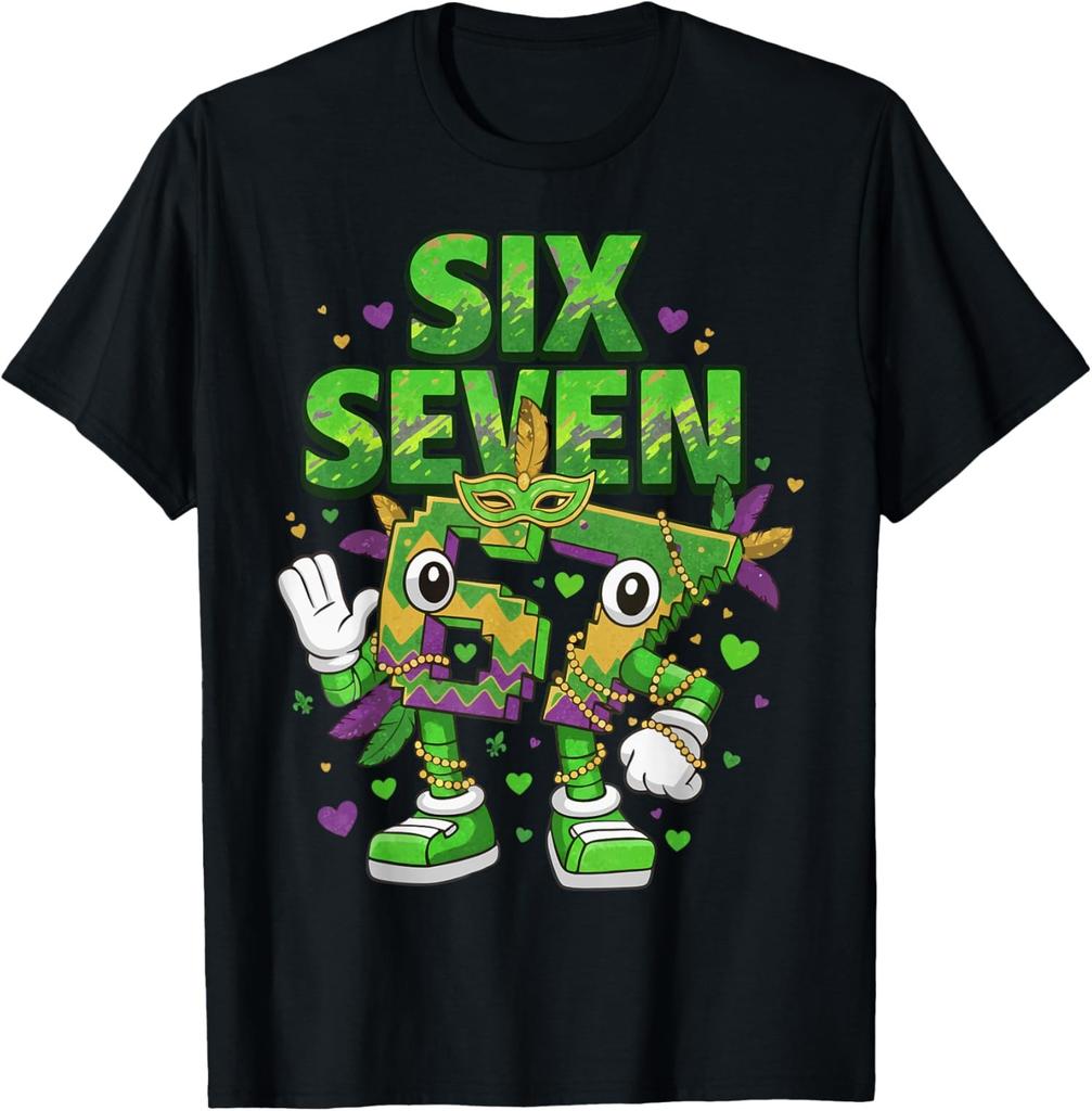 Six Seven Carnvivals Italian Brainrot 67 Mardi Gras Unisex T-Shirt