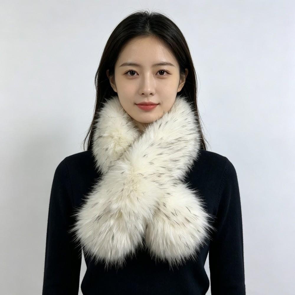 Soft Plush Neck Collars Thicken Winter Scarf Comfortable Fur Neck Warmer  Winter