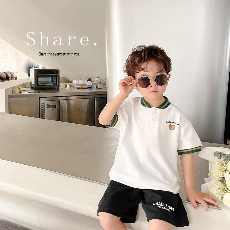 

Поло с коротким рукавом для мальчиков – Стильный летний топ для младенцев и детей (X3810) 100 cm белый