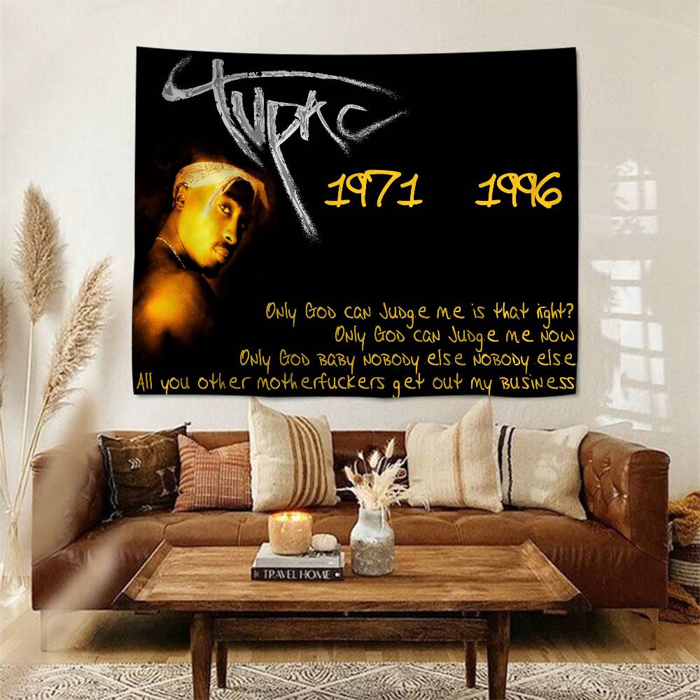 2PAC Tupac 3D Printed Cartoon Tapestry Wall Hanging Decoration Household Home Decor