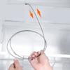 Long Flexible Refrigerator Drain Dredge Stainless Steel Kitchen Drain Tube Pipe Cleaning Brush Fridge Drain Hole Dredge Tool