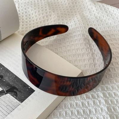 Essigsäure Retro Haarband Vintage Französischer Kopfschmuck Leopard Haarband Kopfschmuck Kaffee Koreanischer Stil Haarreif